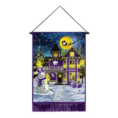 Kansas State Wildcats 18" x 24" LED Christmas Tapestry