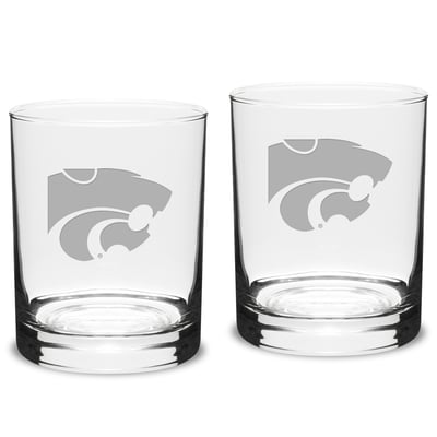 Kansas State Wildcats 2-Piece 14oz. Classic Double Old-Fashioned Glass Set