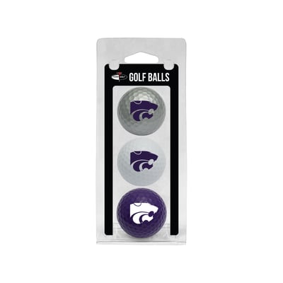 Kansas State Wildcats 3-Pack Multi-Colored Team Golf Ball Set