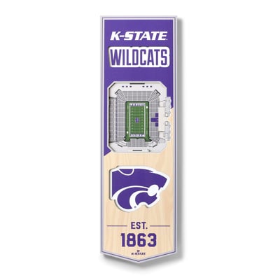 Kansas State Wildcats 6" x 19" 3D StadiumView Banner