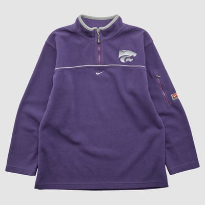 Kansas State Wildcats Nike 2000s 1/4 Zip Sweatshirt - Purple - XS by Fanatics Real Vintage
