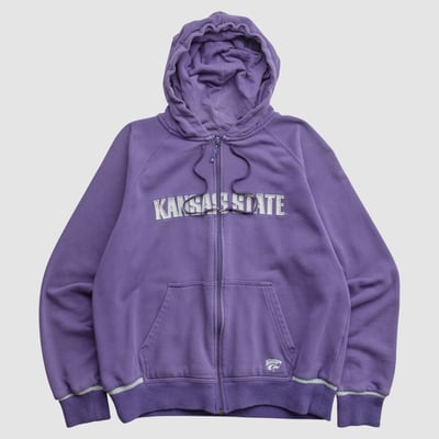 Kansas State Wildcats Nike 2000s Hooded Full Zip Sweatshirt - Purple - XS by Fanatics Real Vintage