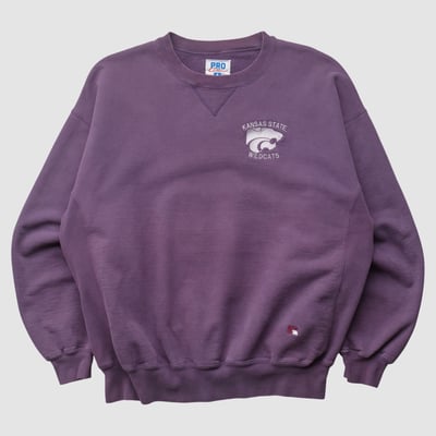Kansas State Wildcats Russell 90s Pullover Sweatshirt - Purple - S by Fanatics Real Vintage