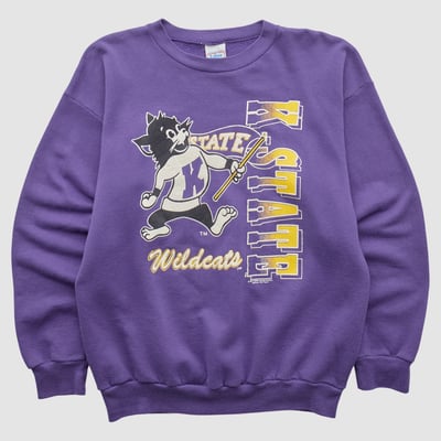 Kansas State Wildcats Tultex 90s Pullover Sweatshirt - Purple - S by Fanatics Real Vintage