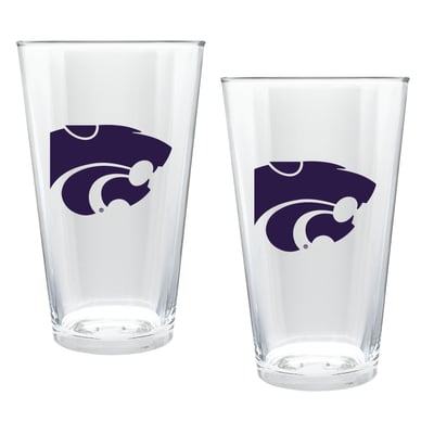 Kansas State Wildcats Two-Piece 16oz. Double Play Pint Glass Set