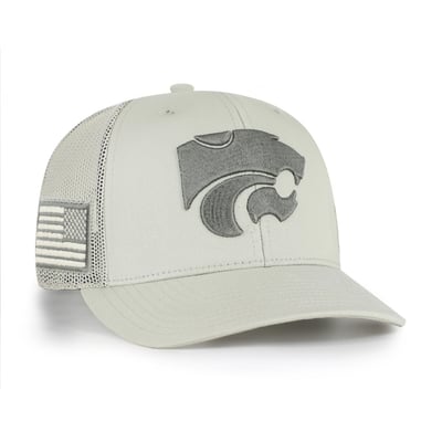 Kansas State Wildcats '47 Operation Hat Trick Adjustable Trucker Hat - Stone