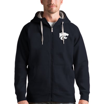 Kansas State Wildcats Antigua Victory Full-Zip Hoodie - Charcoal