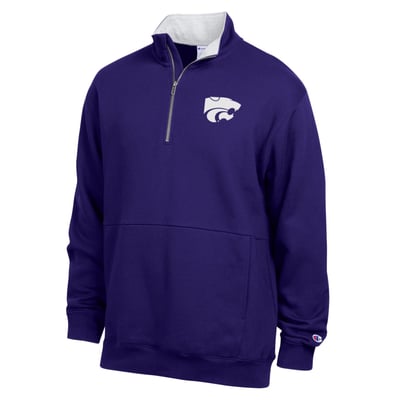  Kansas State Wildcats Champion Fleece Quarter-Zip Pullover - Purple