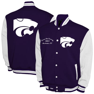 Kansas State Wildcats Franchise Club Fleece Varsity Full-Snap Jacket - Purple