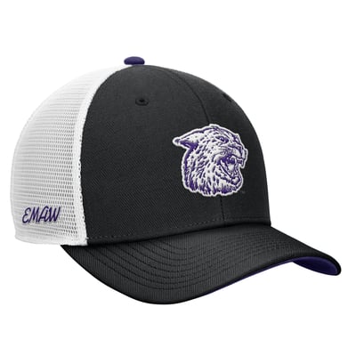 Kansas State Wildcats Nike Legacy Mascot Adjustable Trucker Hat - Black