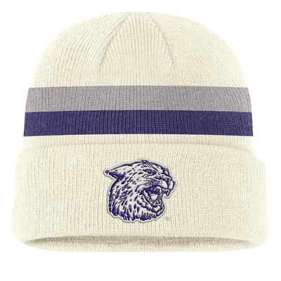 Kansas State Wildcats Nike Legacy Lettered Cuffed Knit Hat - Cream