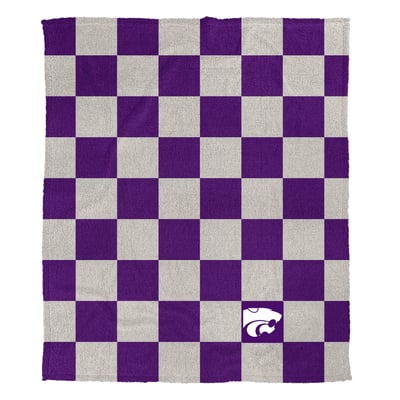 Kansas State Wildcats Pegasus Checkered Logo Patch 50" x 60" Cozy Knit Blanket