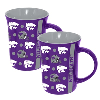 Kansas State Wildcats The Memory Company 2-Pack 15oz. Line Up Ceramic Mugs