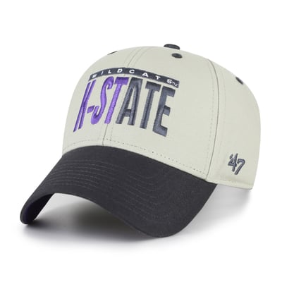 Kansas State Wildcats '47 Unisex Half Block Text MVP Adjustable Hat - Gray/Black