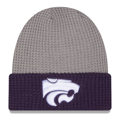 Kansas State Wildcats New Era Unisex Cuffed Waffle Knit Hat - Gray/Purple