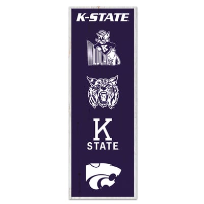 Kansas State Wildcats WinCraft 6" x 17" Logo Evolution Wood Sign