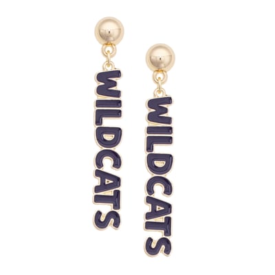 Kansas State Wildcats CANVAS Style Women's Nameplate Earrings