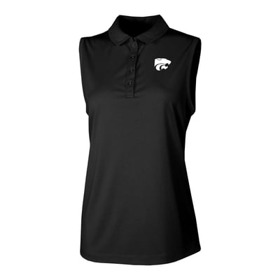  Kansas State Wildcats Columbia Women's Ace Flair Sleeveless Tank Polo - Black