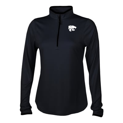  Kansas State Wildcats Columbia Women's Fairway Breeze Quarter-Zip Pullover - Black