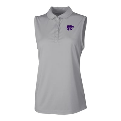  Kansas State Wildcats Columbia Women's Ace Flair Sleeveless Tank Polo - Gray