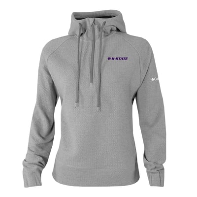  Kansas State Wildcats Columbia Women's Swingcraft Fleece Hoodie - Gray