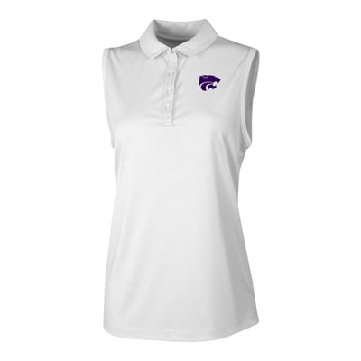  Kansas State Wildcats Columbia Women's Ace Flair Sleeveless Tank Polo - White