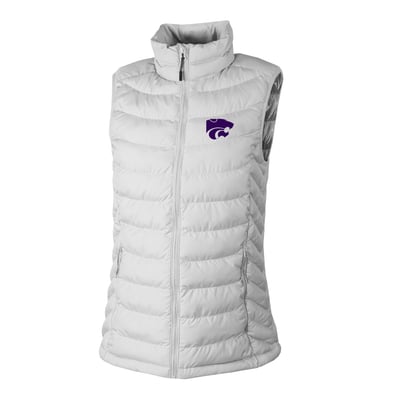  Kansas State Wildcats Columbia Women's Powder Lite II Omni-Heat Full-Zip Vest - White