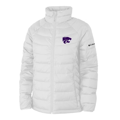 Kansas State Wildcats Columbia Women's Powder Lite II Omni-Heat Raglan Full-Zip Jacket - White
