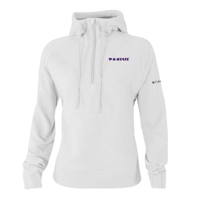  Kansas State Wildcats Columbia Women's Swingcraft Fleece Hoodie - White