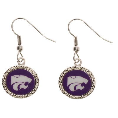 Kansas State Wildcats WinCraft Women's Round Dangle Earrings
