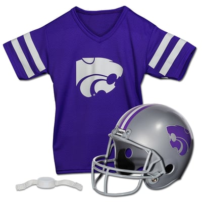 Kansas State Wildcats Franklin Sports Youth NCAA Deluxe Helmet & Jersey Set