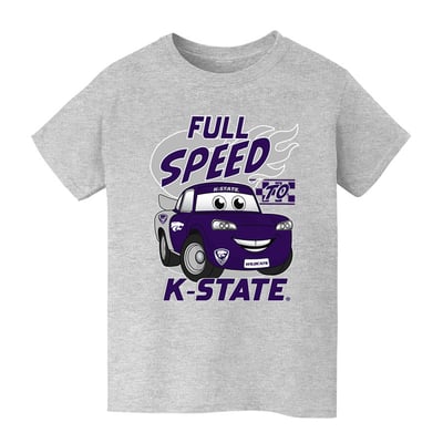  Kansas State Wildcats Vive La Fete Youth Full Speed T-Shirt - Gray