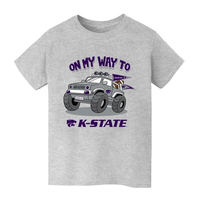 Kansas State Wildcats Vive La Fete Youth On My Way T-Shirt - Gray