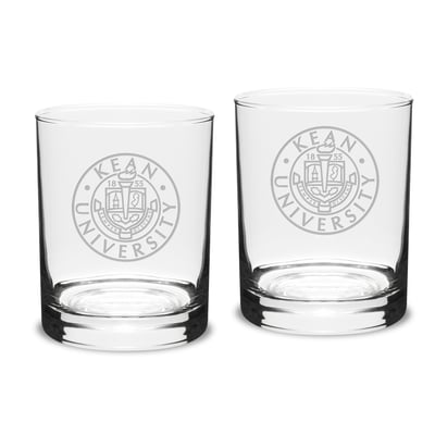Kean University Cougars 14oz. 2-Piece Classic Double Old-Fashioned Glass Set