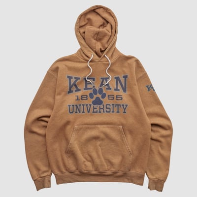 Kean University Cougars Champion 2000s Hooded Pullover Sweatshirt - Black - S by Fanatics Real Vintage