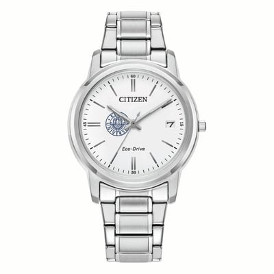 Kean University Cougars Citizen Watch Women's Eco-Drive White Dial Stainless Steel Watch - Silver