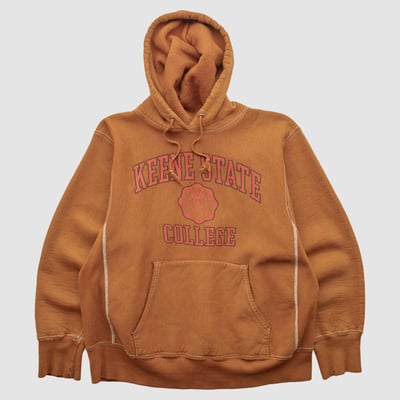 Keene State Owls Cotton Exchange 2000s Hooded Pullover Sweatshirt - Clay - S by Fanatics Real Vintage