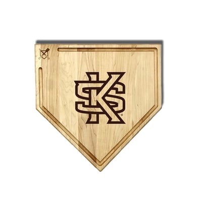 Kennesaw State Owls Jardine Baseball BBQ 17" x 17" Home Plate Cutting Board with Trough