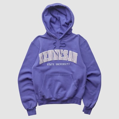 Kennesaw State Owls Champion 2000s Hooded Pullover Sweatshirt - Purple - XS by Fanatics Real Vintage
