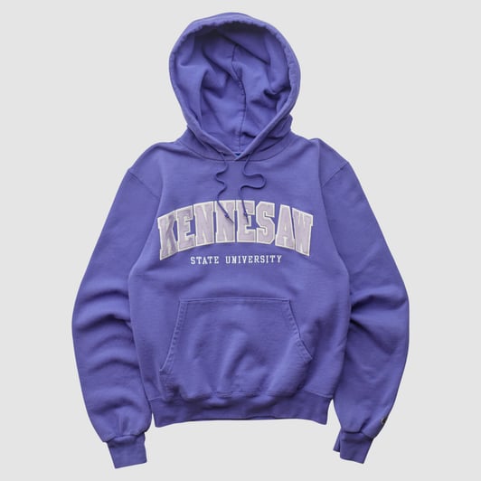 Kennesaw State Owls Champion 2000s Hooded Pullover Sweatshirt - Purple - XS by Fanatics Real Vintage