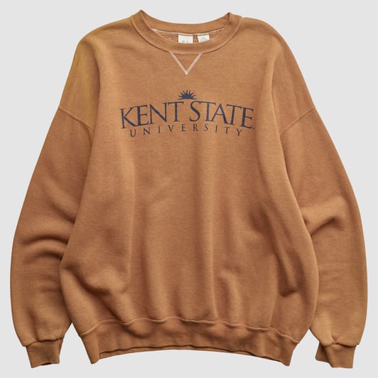 Kent State Golden Flashes Soffe 90s Pullover Sweatshirt - Clay - 2XL by Fanatics Real Vintage
