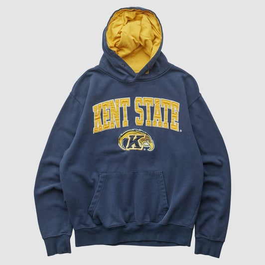 Kent State Golden Flashes Stadium Athletics 2010s Hooded Pullover Sweatshirt - Navy - M by Fanatics Real Vintage