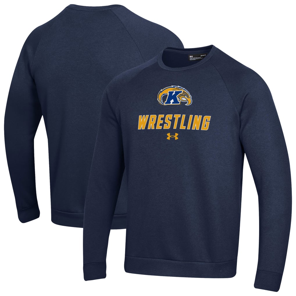 Kent State Golden Flashes Under Armour Wrestling Rival Fleece Raglan Pullover Sweatshirt - Navy