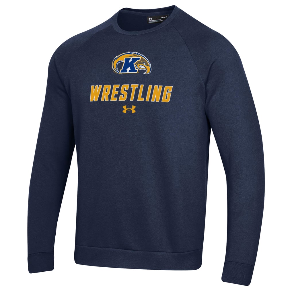 Kent State Golden Flashes Under Armour Wrestling Rival Fleece Raglan Pullover Sweatshirt - Navy