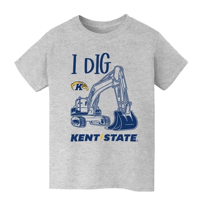 Kent State Golden Flashes Vive La Fete Youth Excavator T-Shirt - Gray