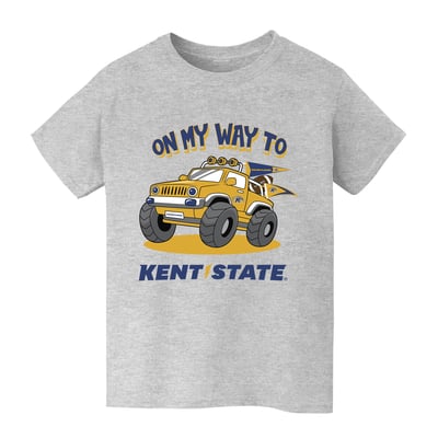 Kent State Golden Flashes Vive La Fete Youth On My Way T-Shirt - Gray
