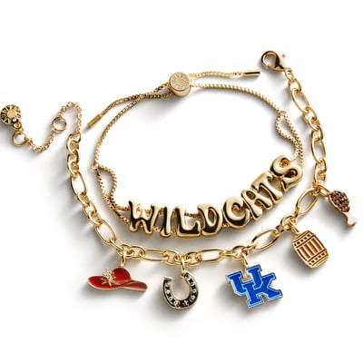 Kentucky Wildcats BaubleBar Two-Piece Delicate Charm & Slogan Bracelet Set