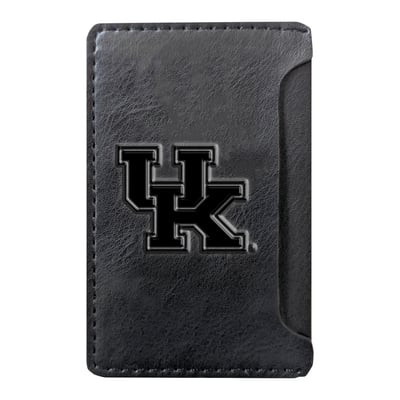 Kentucky Wildcats Debossed Faux Leather Phone Wallet Sleeve - Black