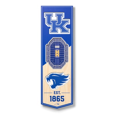 Kentucky Wildcats Fanpoint 6'' x 19'' 3D StadiumView Banner