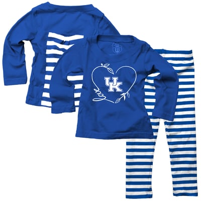 Kentucky Wildcats Wes & Willy Girls Infant Long Sleeve Top and Pant Set - Royal

